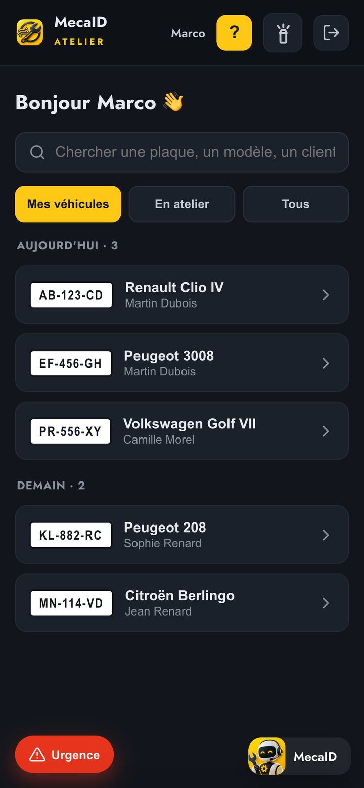 L'app du mécanicien MecaID